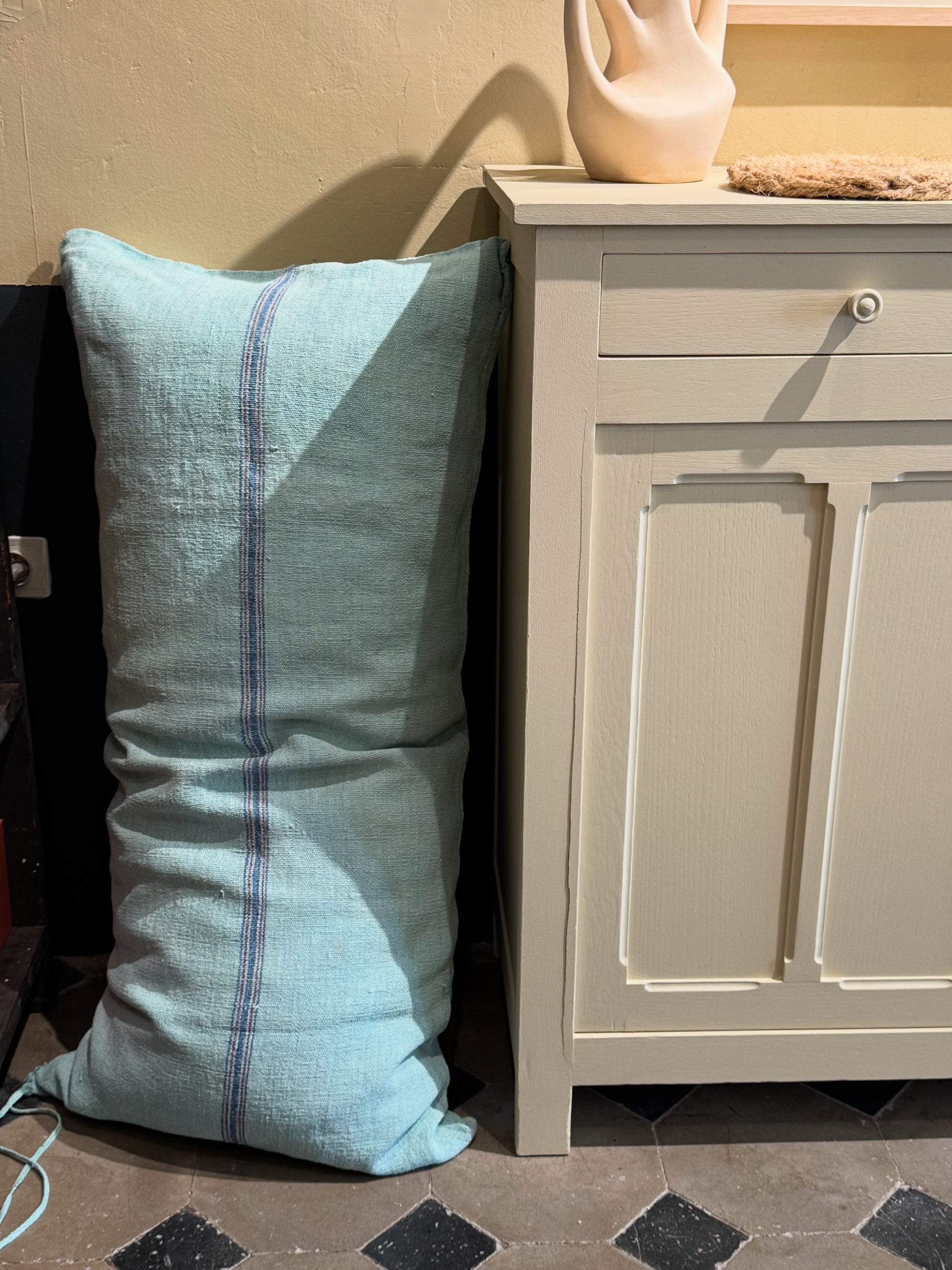 Coussin XXL chamvre bleu pale