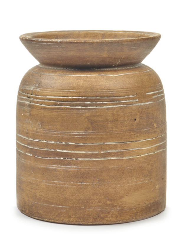 Vase L brown rustic