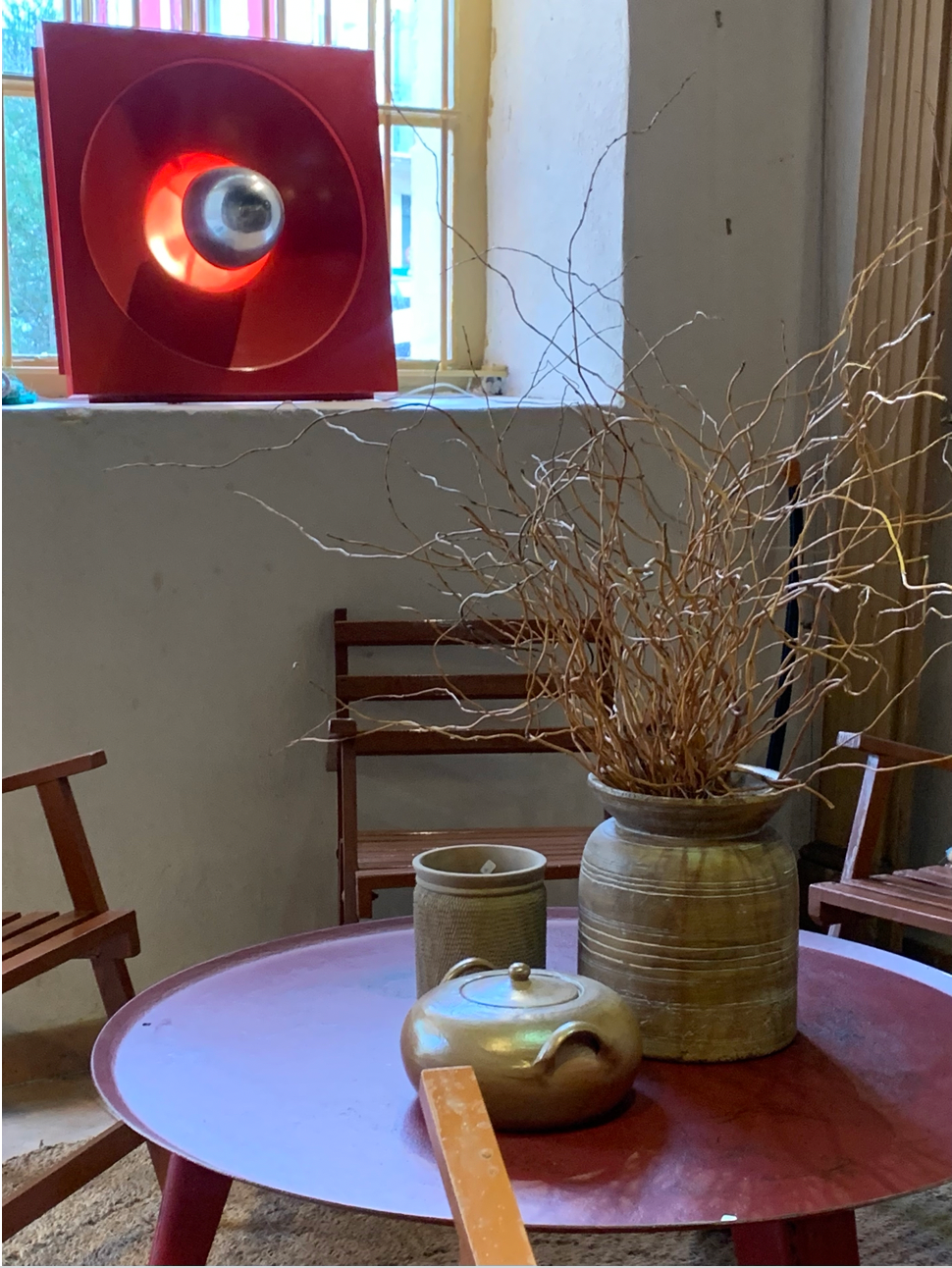 Vase L brown rustic