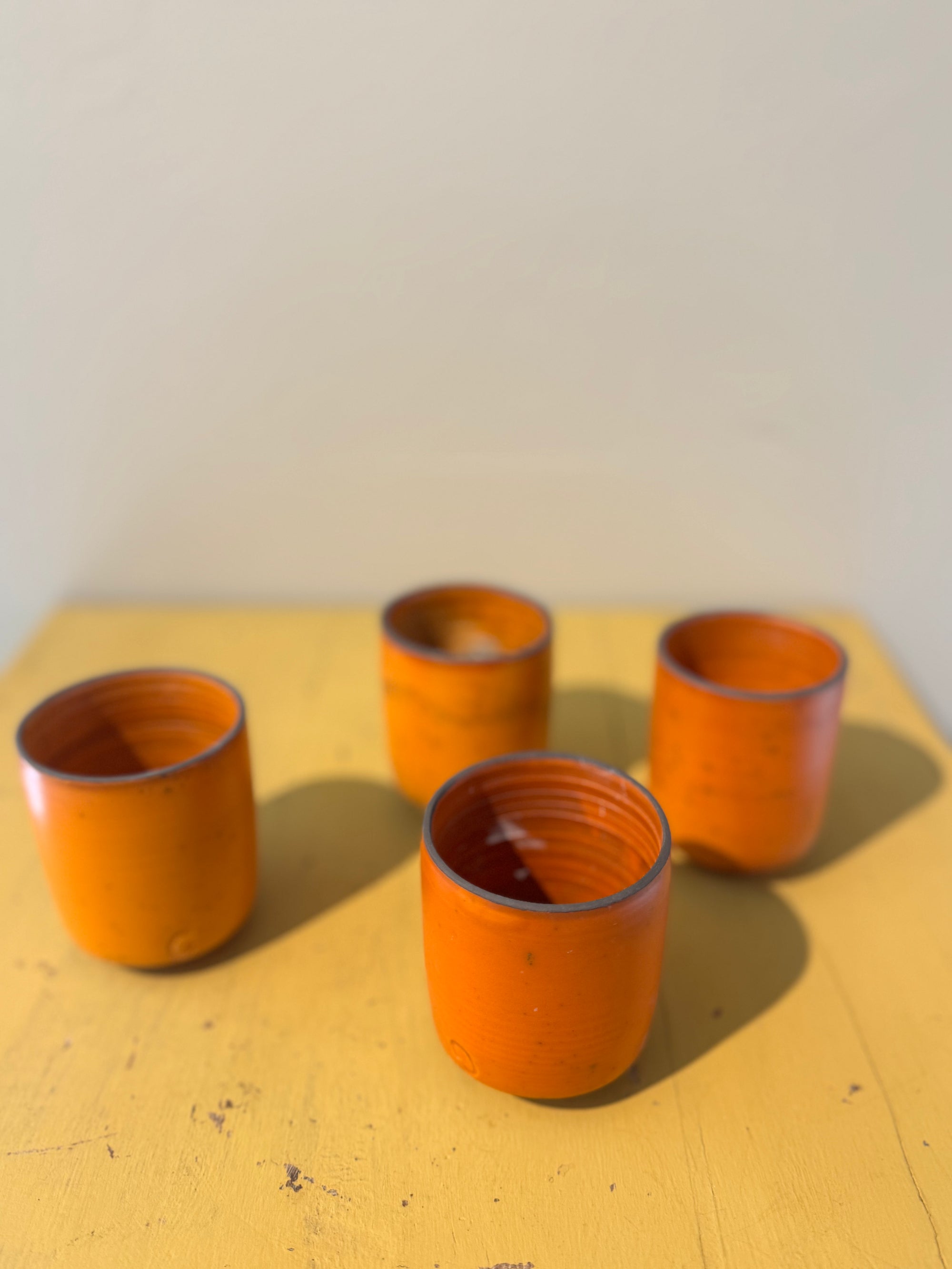 lot de quatre gobelet ceramique par Geraldine Perich