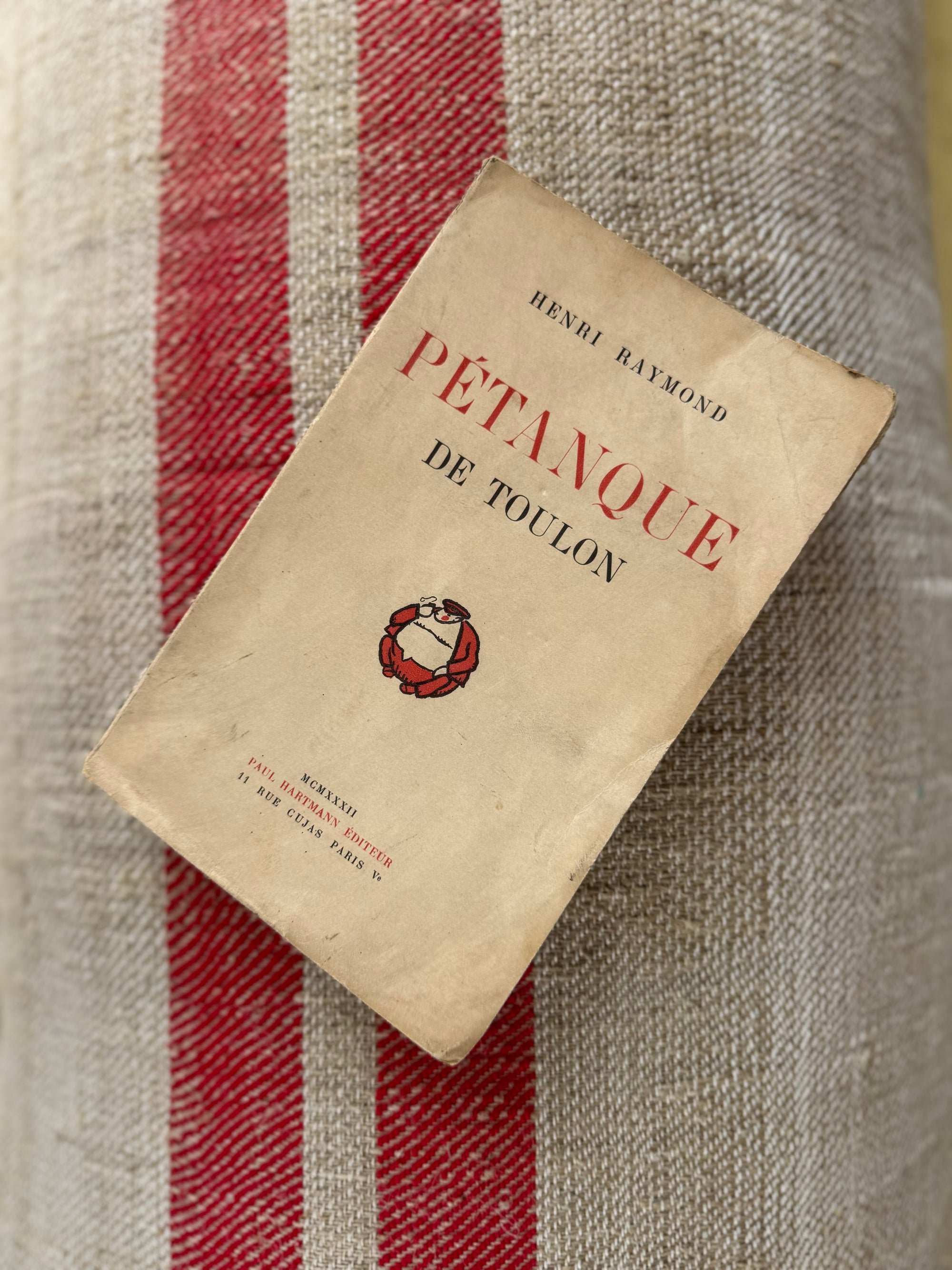 Coussin XXL chamvre rayé rouge