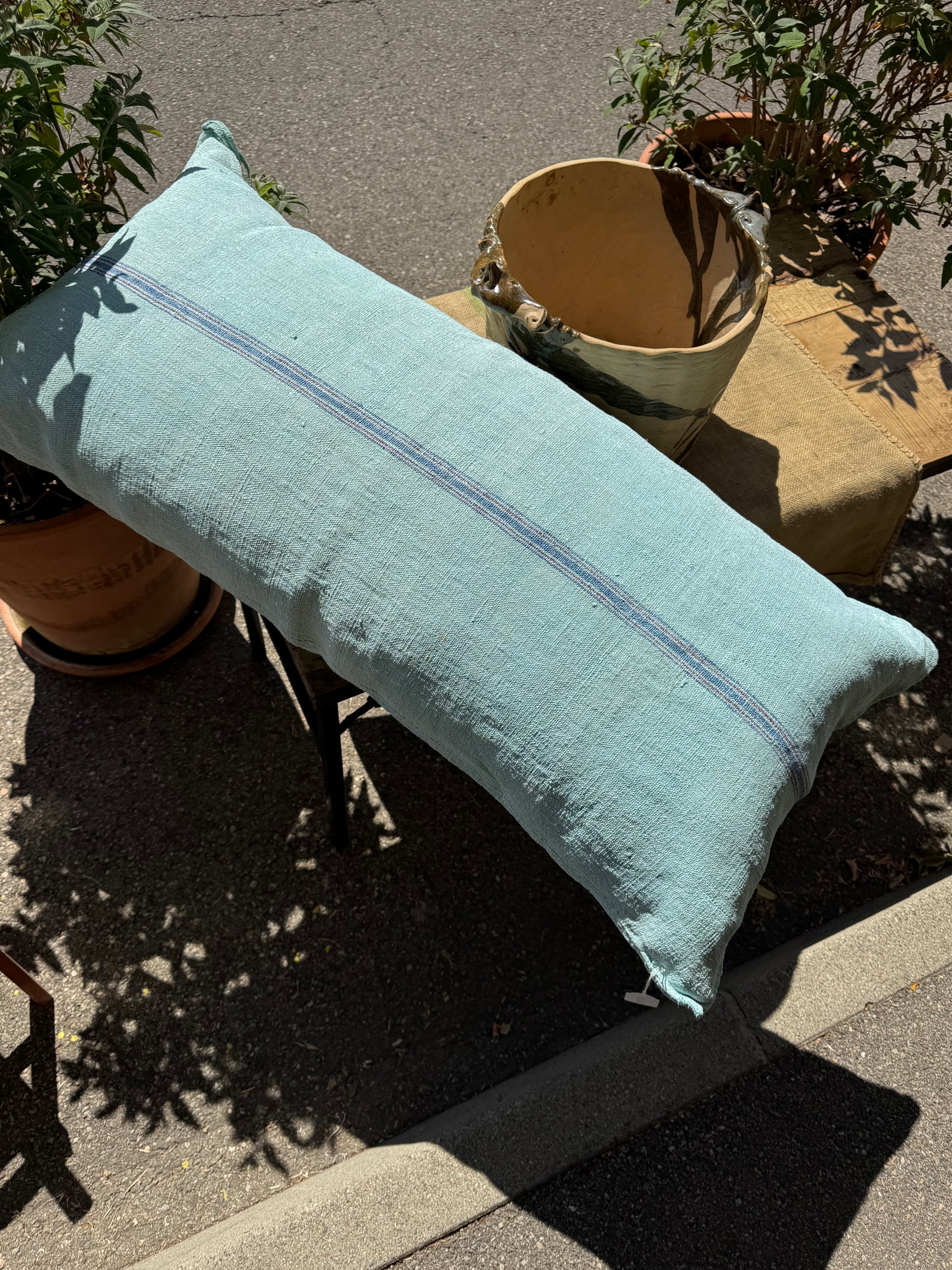 Coussin XXL chamvre bleu pale