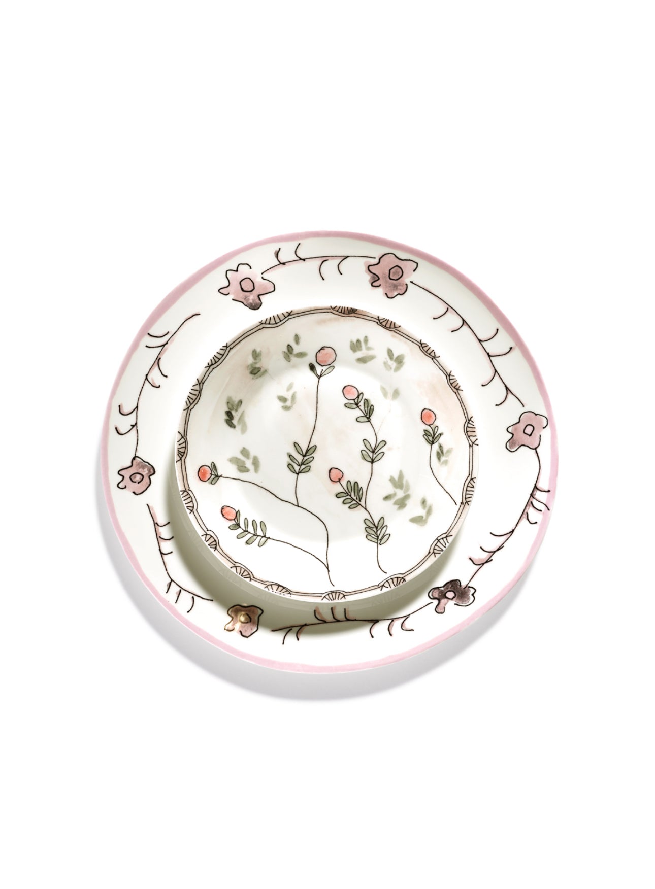 assiette creuse S Mirtillo nude pink