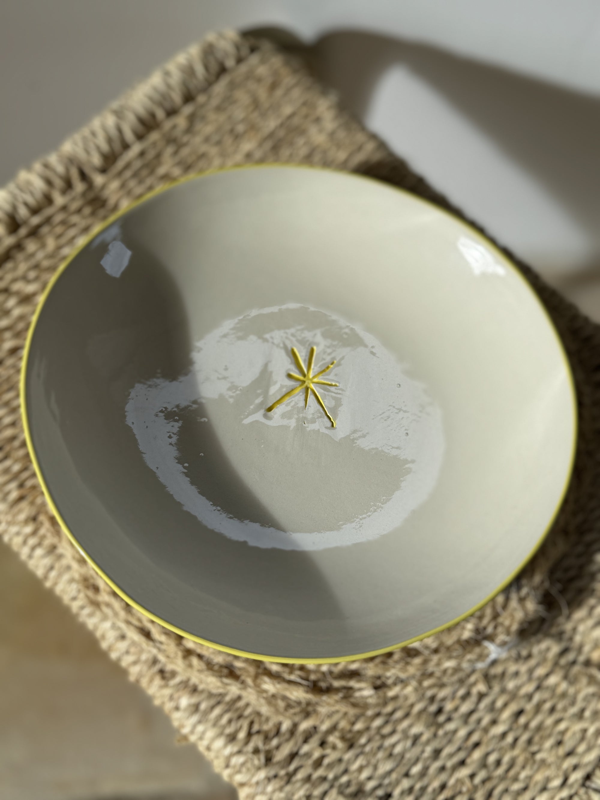 Grande assiette "le soleil est dans l'assiette"