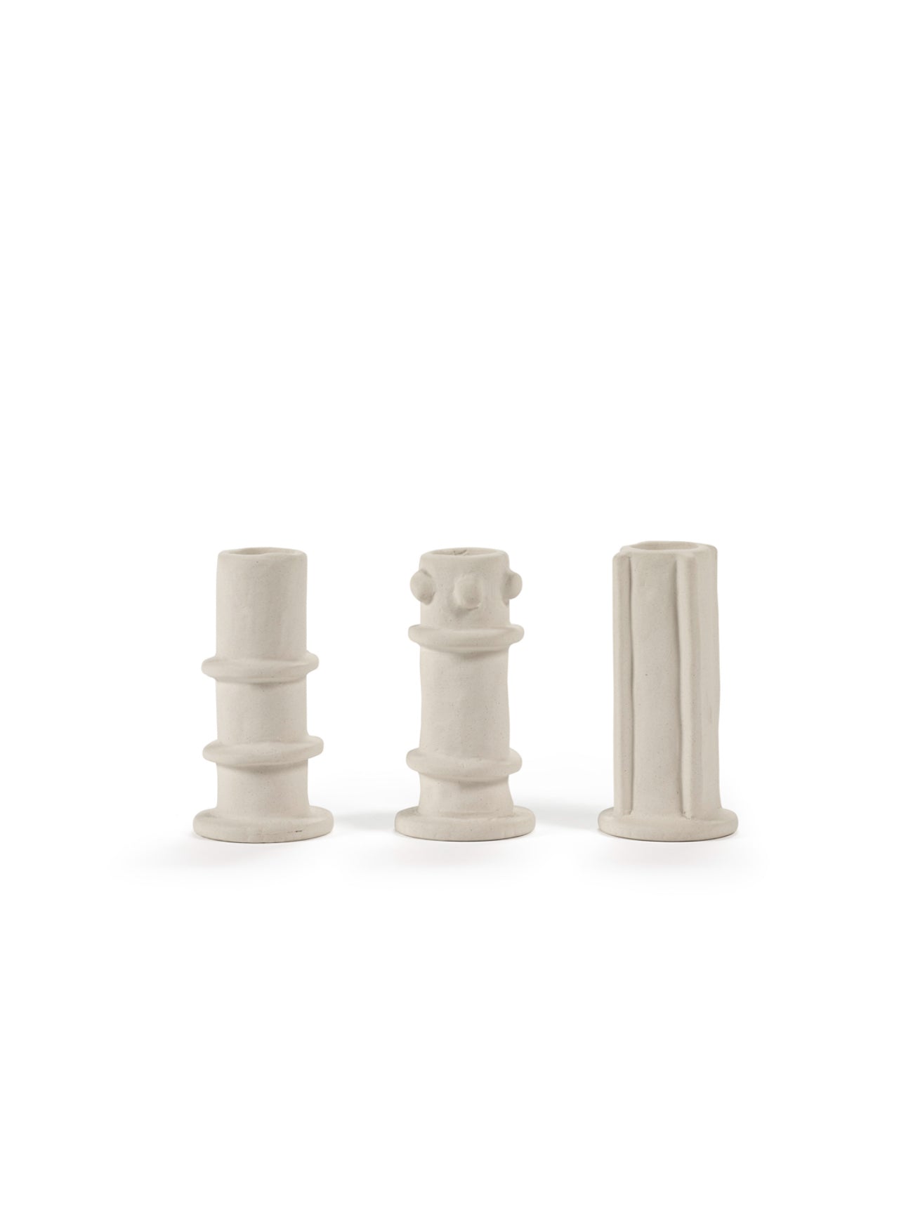 Bougeoir 1 ass/3 beige Molly Serax