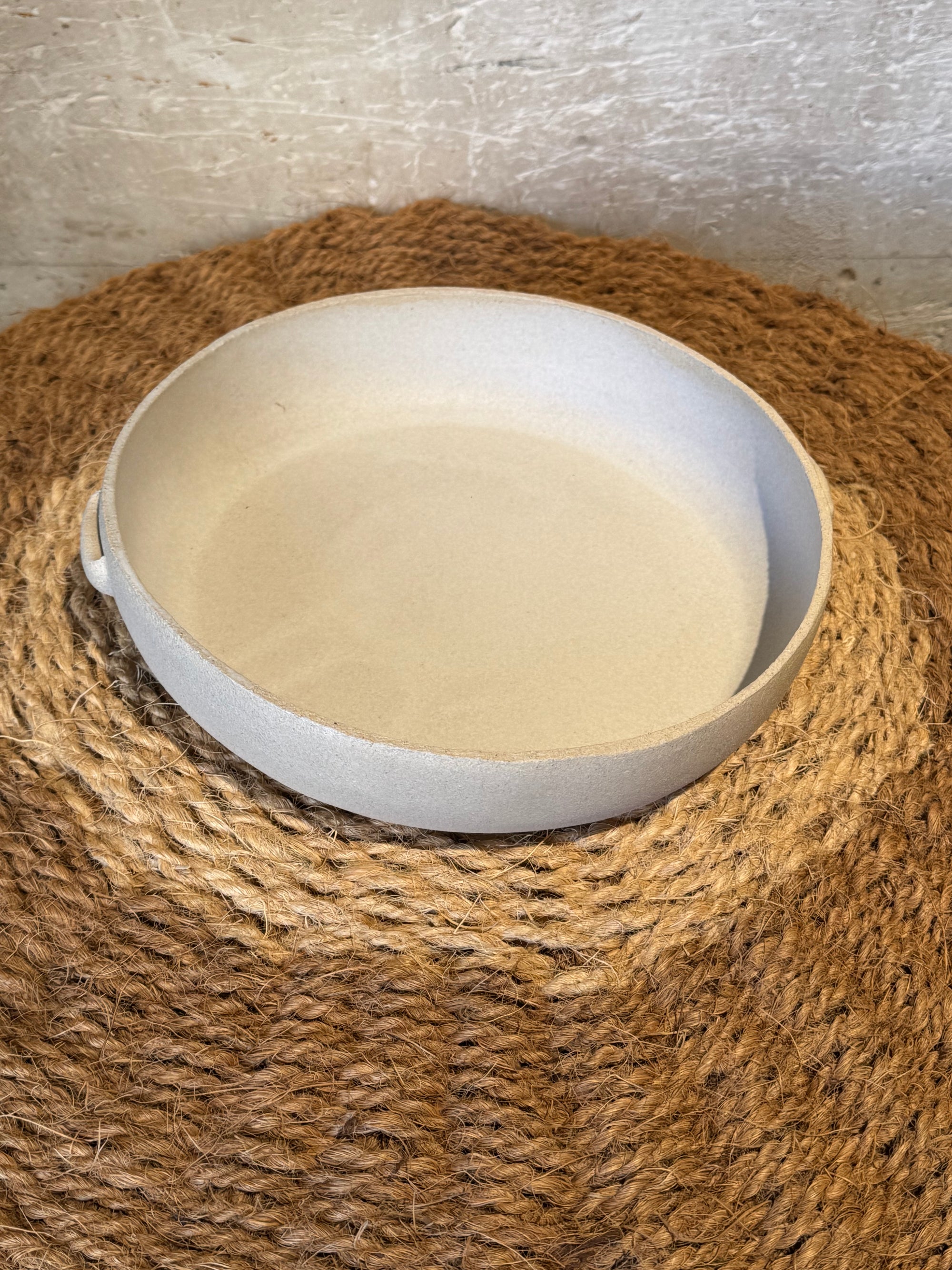 Natural stoneware serving dish by Vanessa de Saint Seine