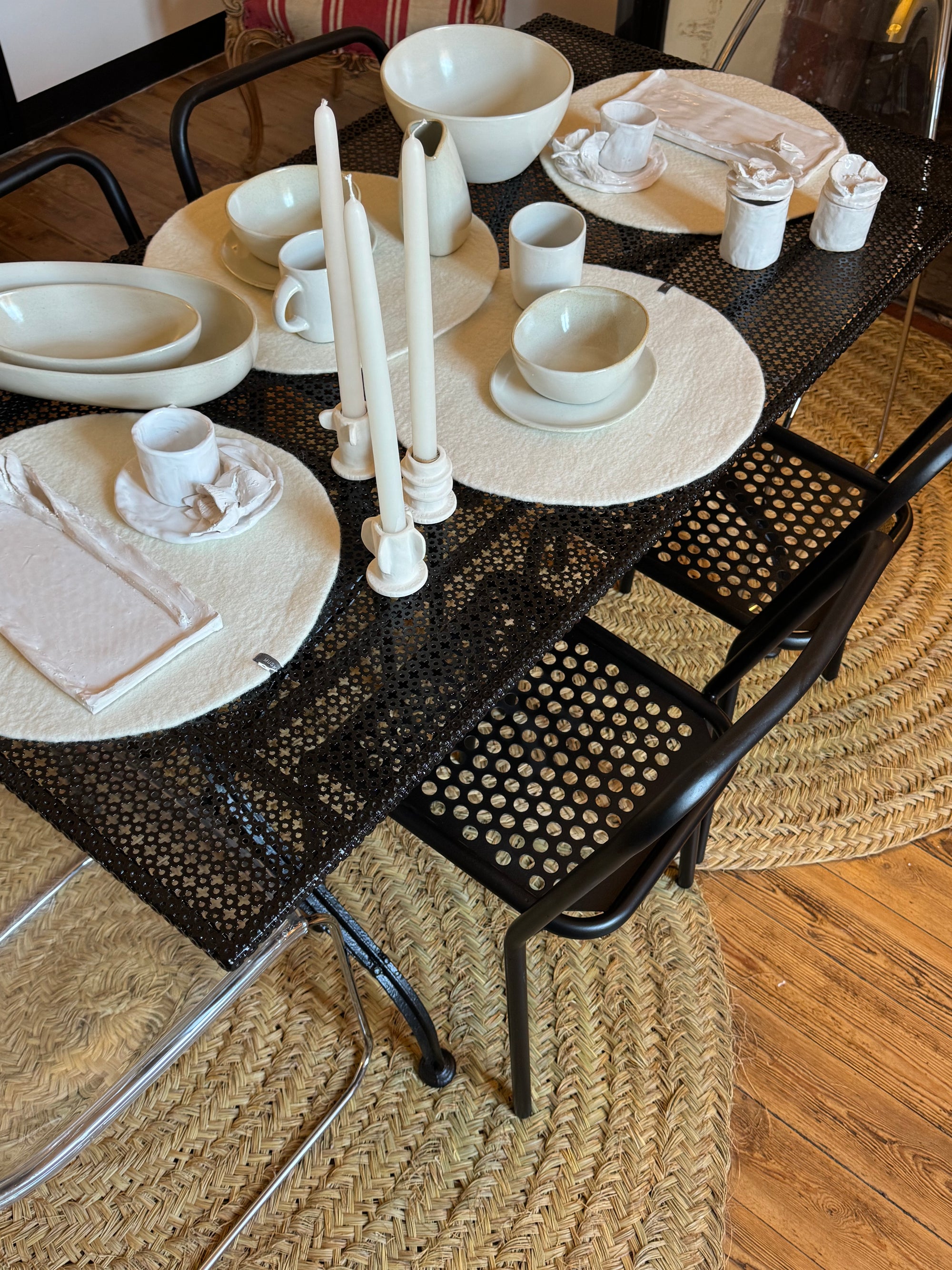 lot 4 chaises René Malaval 50's