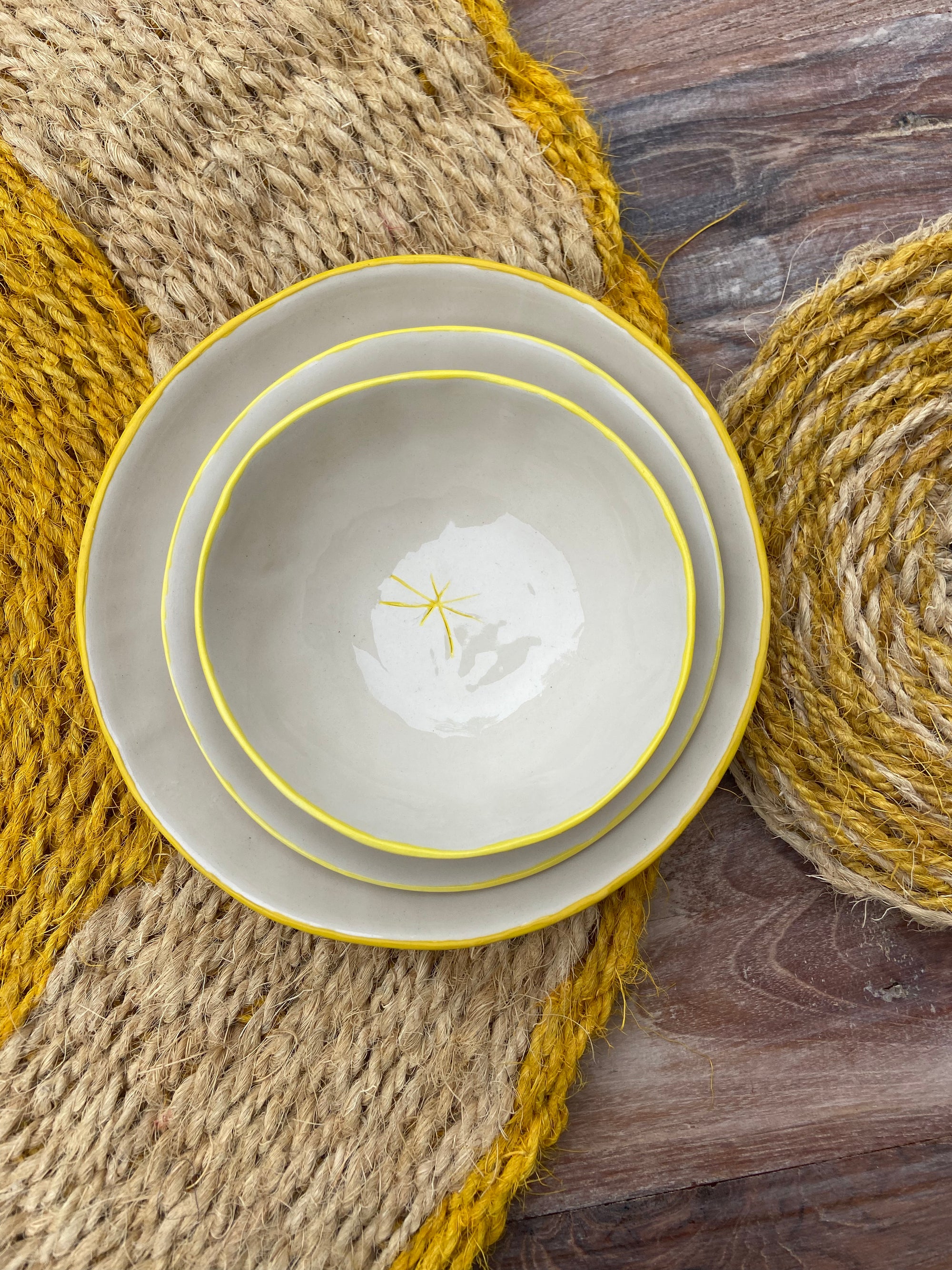 Grande assiette "le soleil est dans l'assiette"