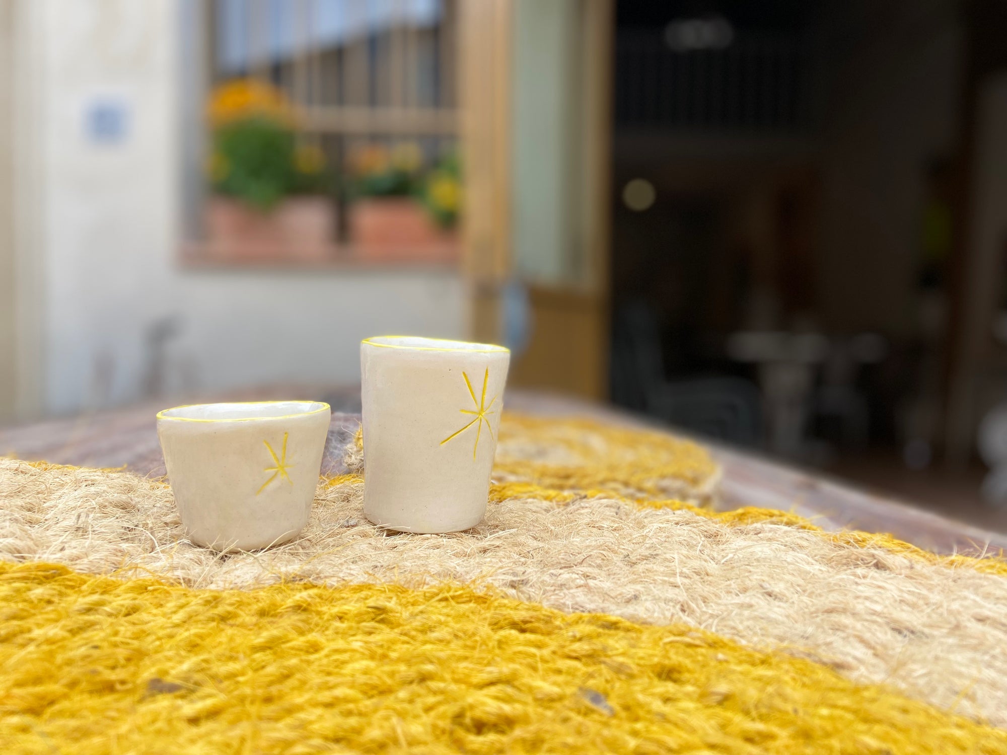 "The sun is on the plate" mug