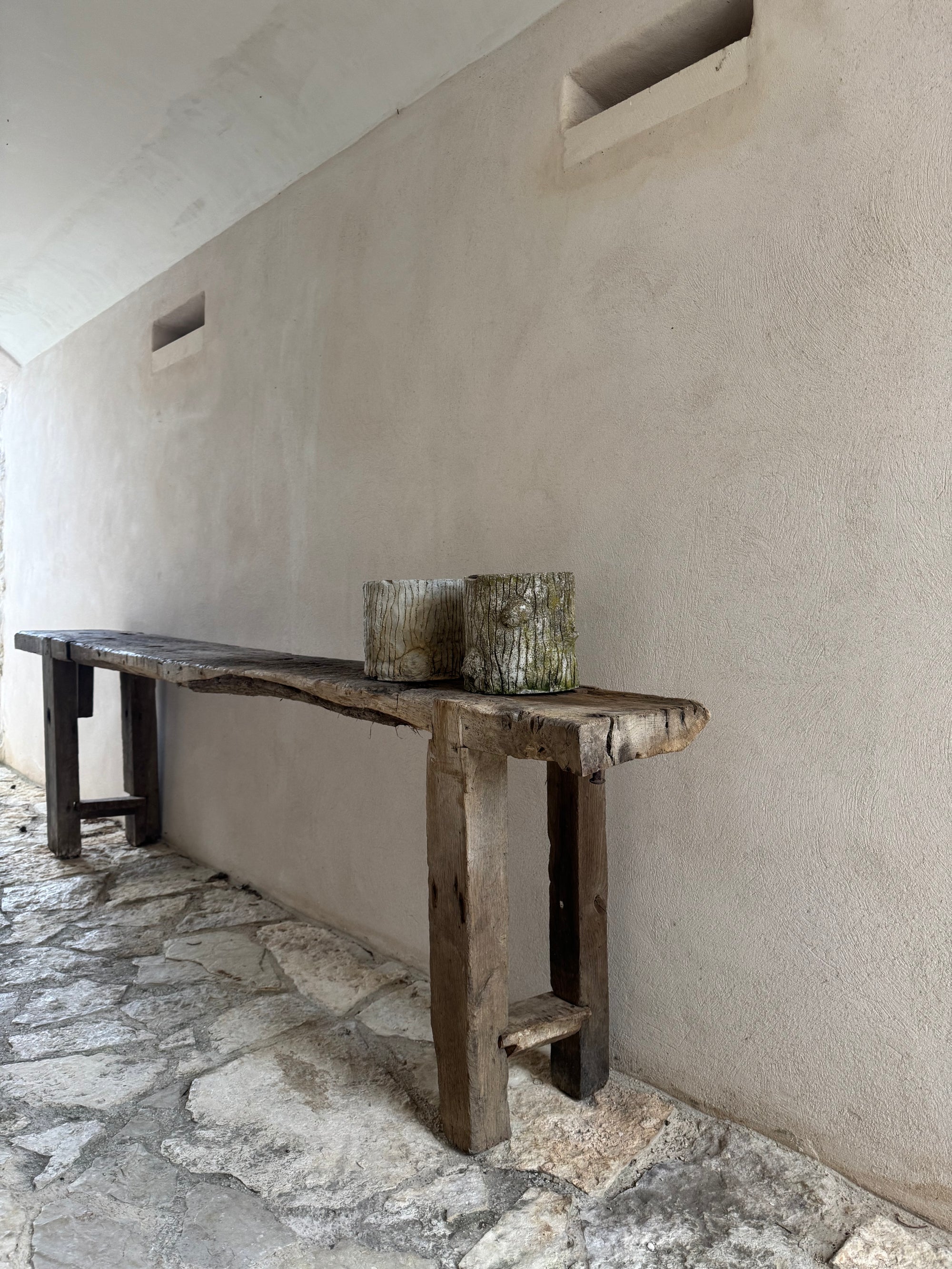 établi ancien en bois