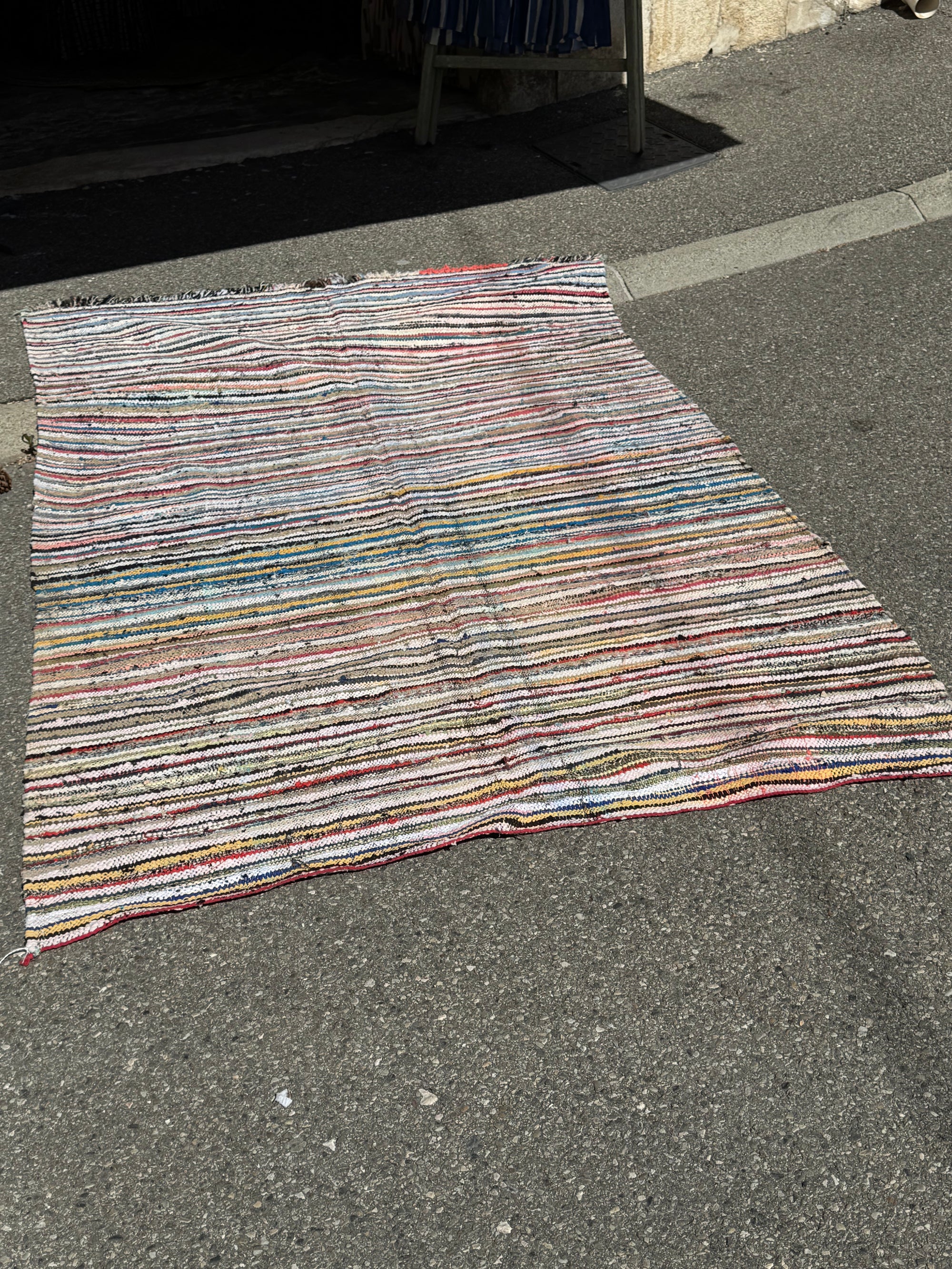tapis /couverture Berbére coton multi noir