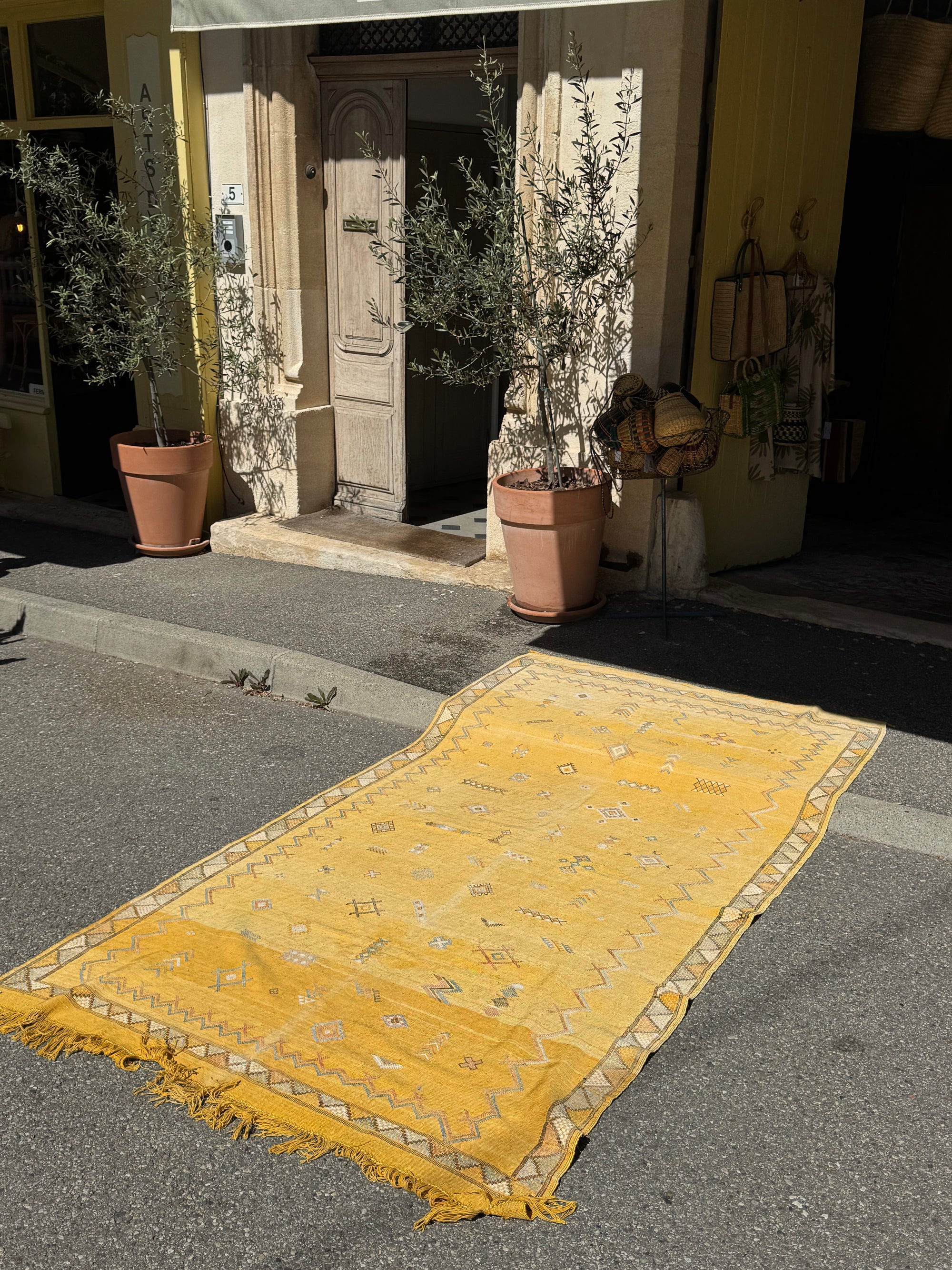 Tapis coton berbère ancien