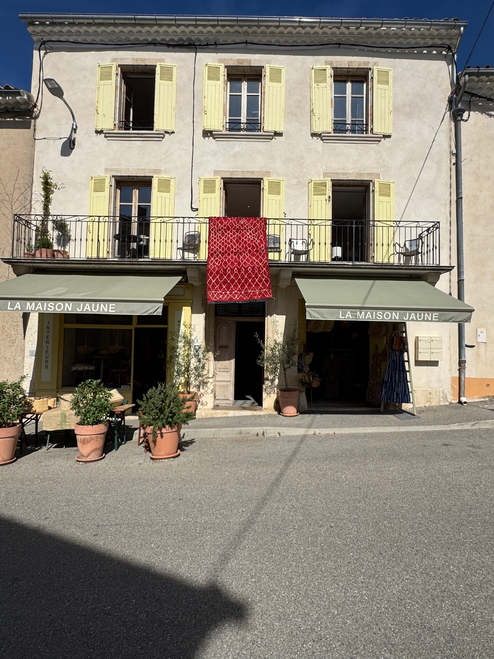 Tapis berbère ancien rouge naturel